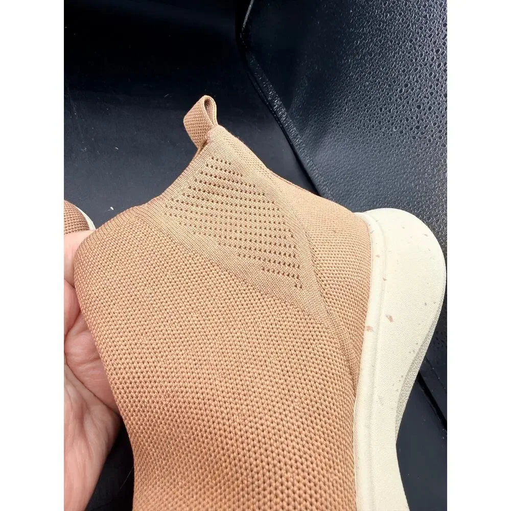 VIVAIA Knit Slip-On Ankle Sneakers Boots Beige EU 40 US 9